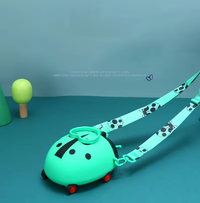 550ml Ladybug Sipper Water Bottle With Moving Wheels