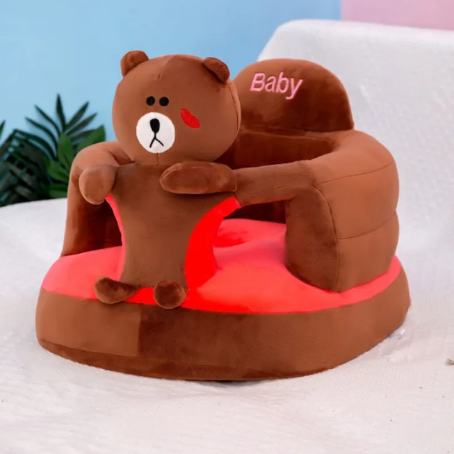 Baby Bear Plush Support Sofa Seat - Brown