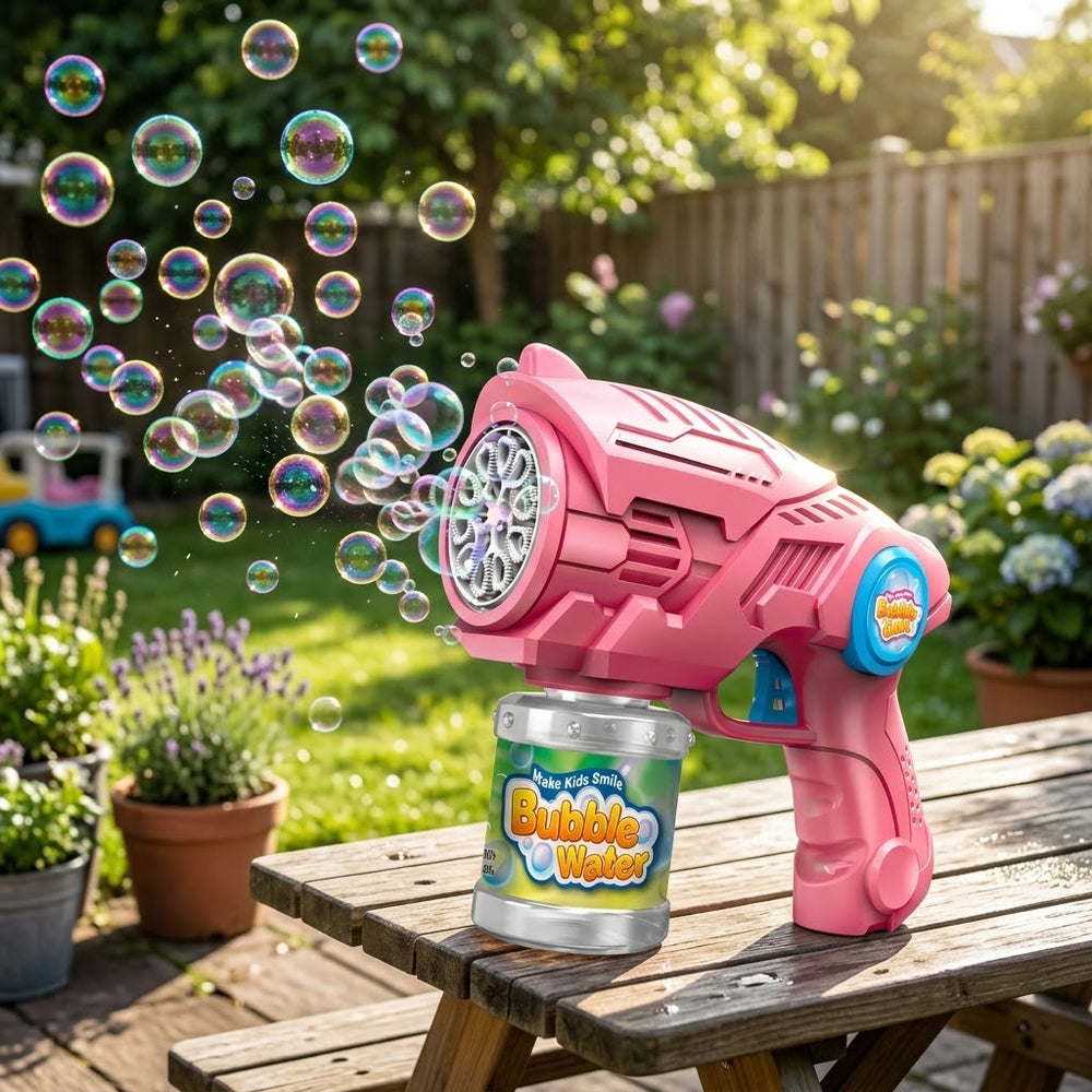 10 Holes Battery Operated Colorful Bubble Gun