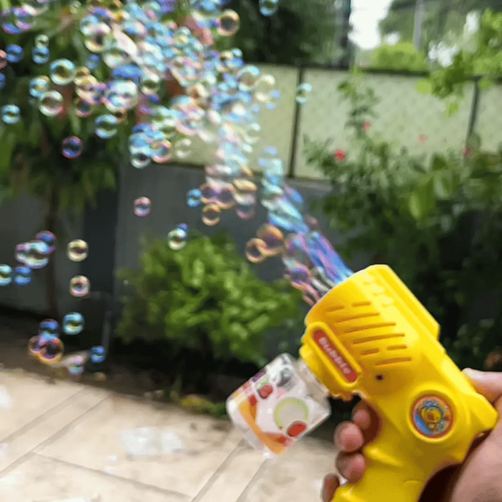 10 Holes Cute Duck Colorful Bubble Gun