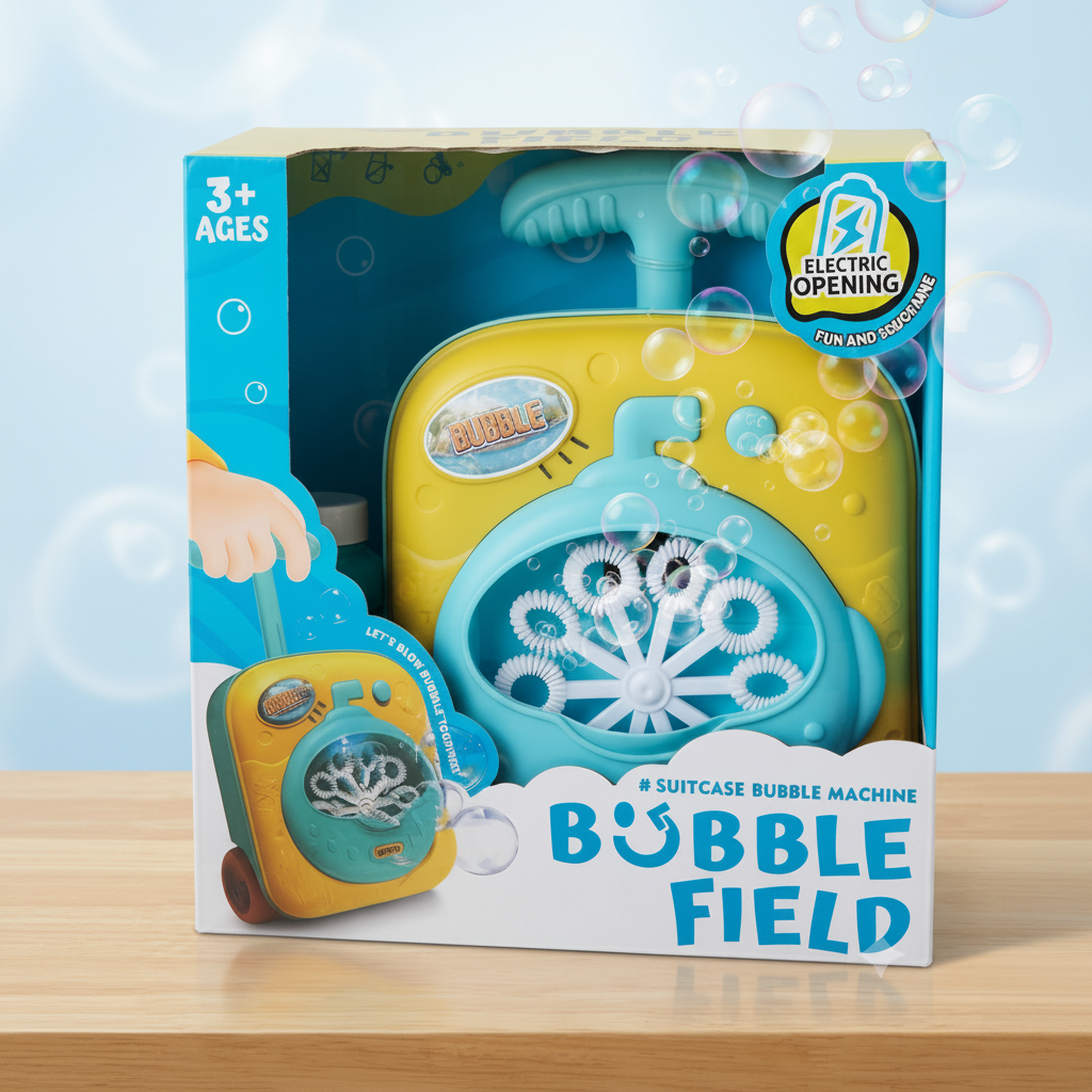 10 Holes Suitcase Colorful Bubble Machine