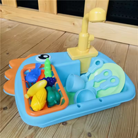 Kids Pretend Dinosaur Pumping Water Kitchen Sink