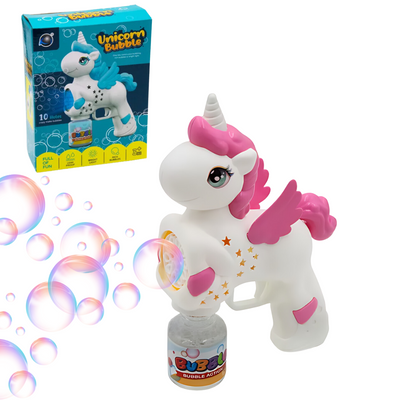 10 Holes Unicorn Themed Crazy Colorful Bubble Gun