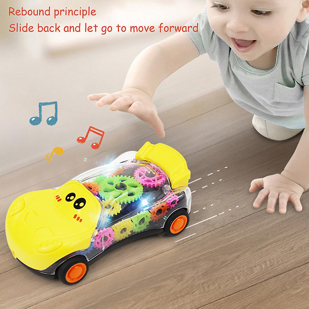 Kids Transparent Gear Phone Car With Light & Music