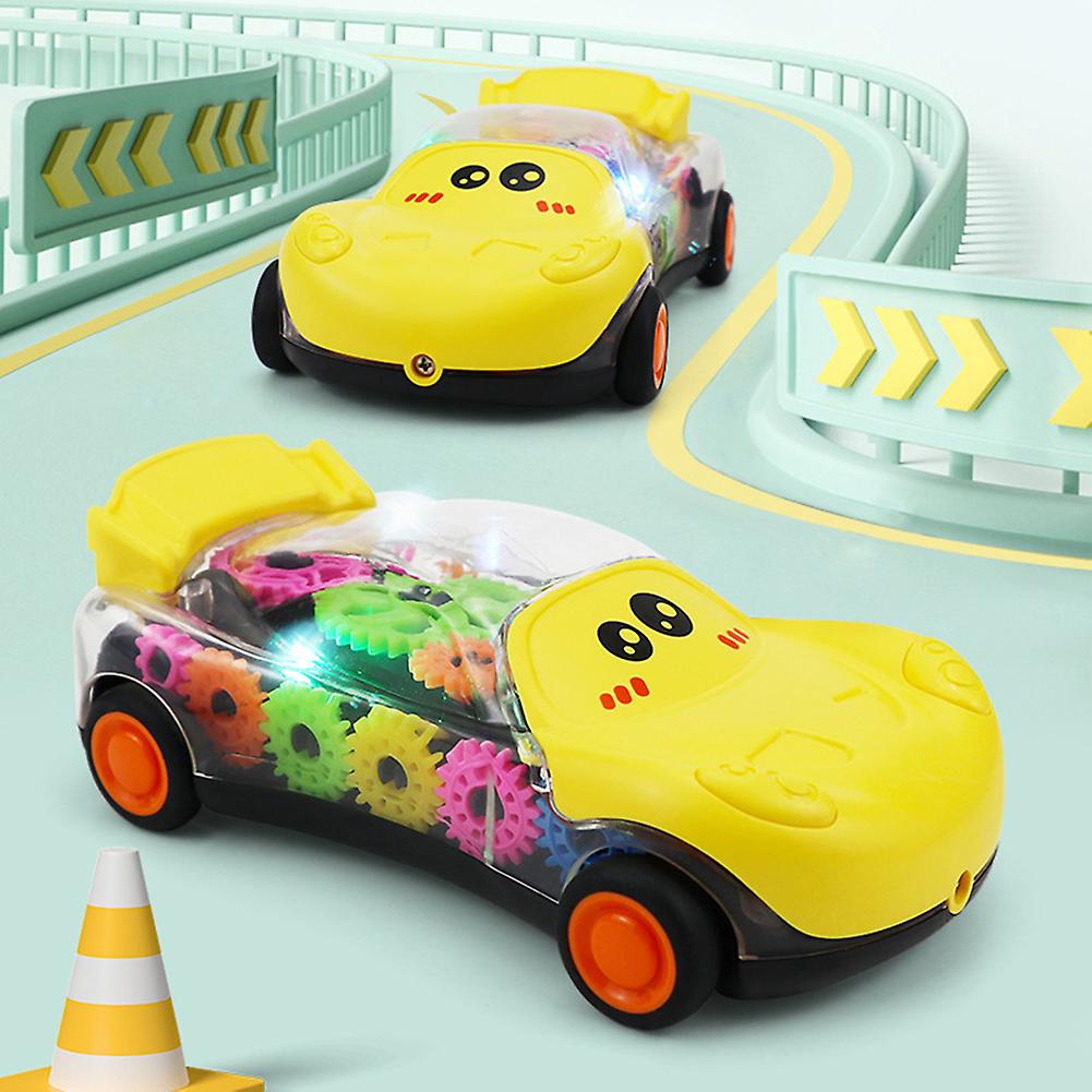Kids Transparent Gear Phone Car With Light & Music