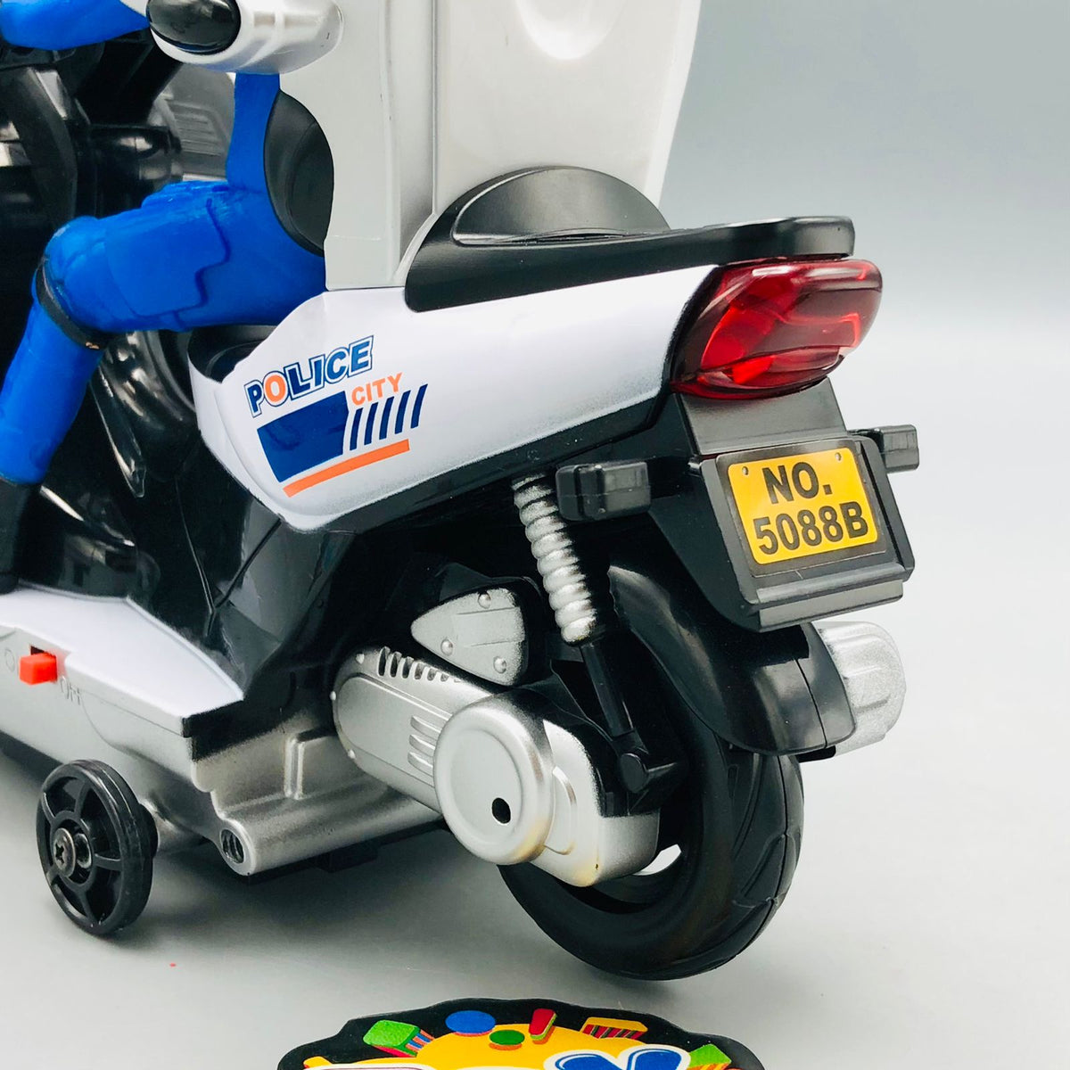 Electric City Patrol Police Bike Toy With Light & Sound