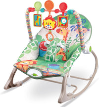 Musical Infant To Toddler Animal Design Rocker - Green
