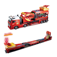 113cm Deformation Catapult Car Launching Truck - 4Pcs Alloy Cars