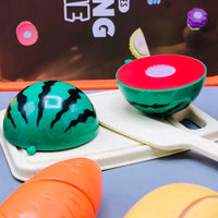 12Pcs Pretend Play Vegetable & Fruit Cutting Set
