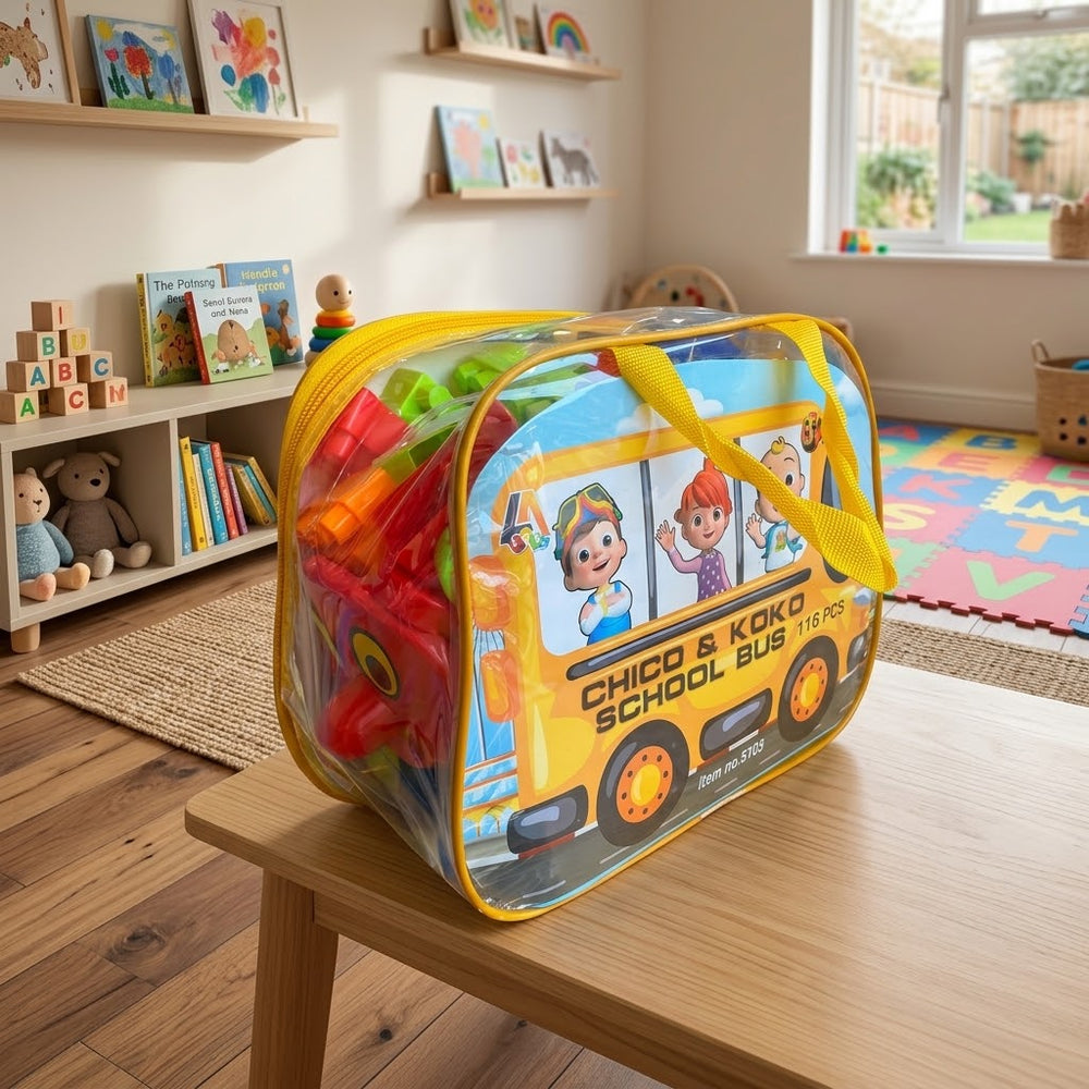 116Pcs Educational Building Blocks With Storage Bag