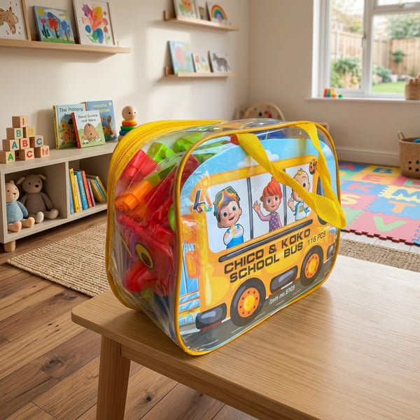 116Pcs Educational Building Blocks With Storage Bag