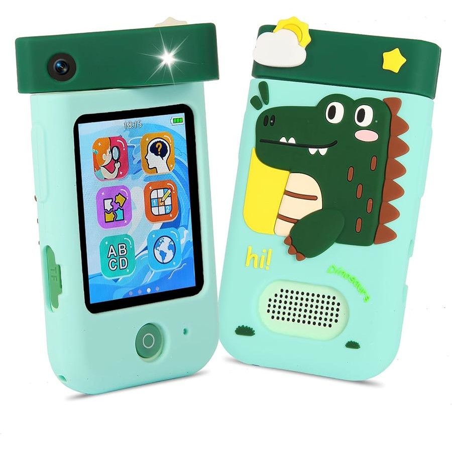 Kids Dinosaur Rotating Dual Camera Digital Touch Phone