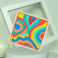 Wooden Rainbow Puzzle Stacking Board