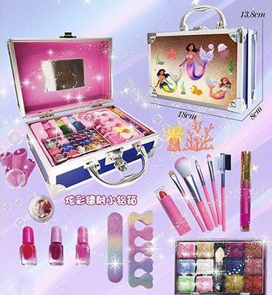11Pcs Realistic Mermaid Makeup Suitcase