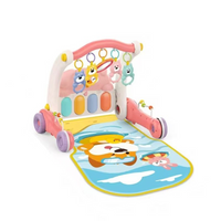 Huanger 2in1 Baby Walker & Piano Play Gym - Pink