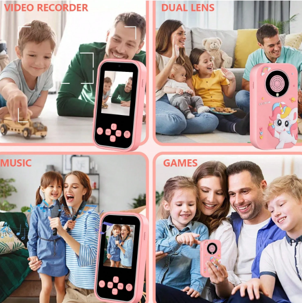 Unicorn Kids Digital Smart Phone - Pink
