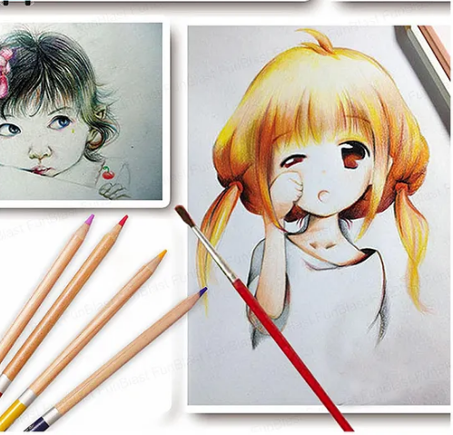 48Pcs Water Color Pencils Set With Tin Box