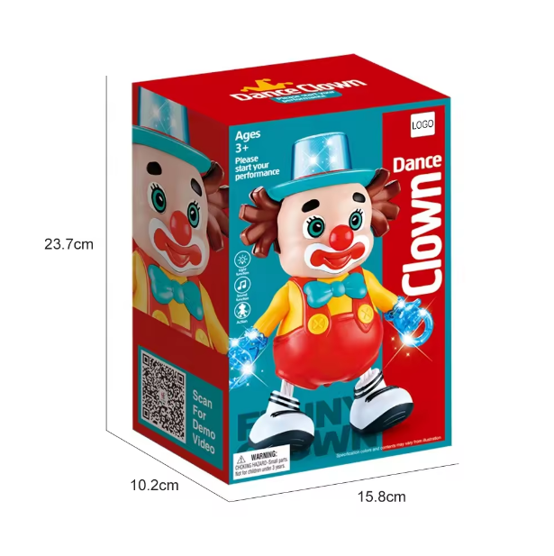 Cute Dancing Clown With Light & Sound