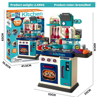 53Pcs Chef Kitchen Play Set With Light & Sound