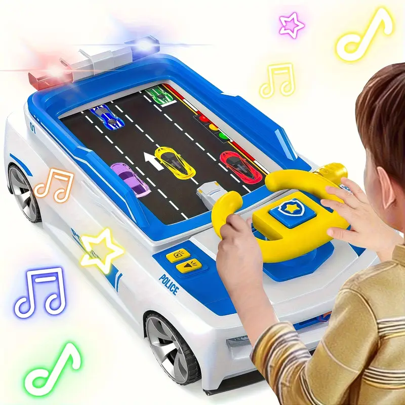 Police Adventure Racing Car Musical Steering Wheel