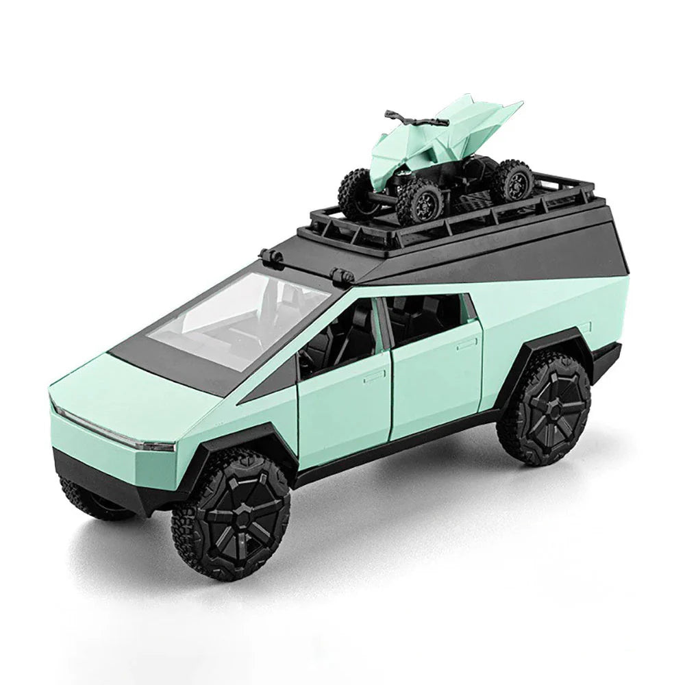1:32 Diecast Tesla Camping Cybertruck With Bike