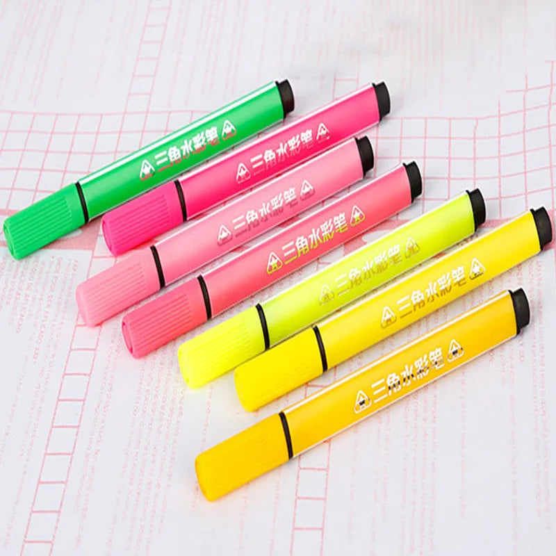 Washable Triangle Stick Watercolour Markers - 18Pcs