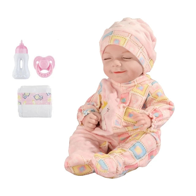 Vinyl Silicon Newborn Baby Doll With Accessories