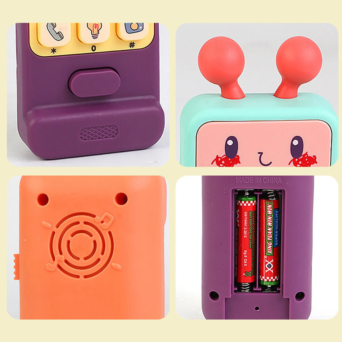 Robot Shaped Kids Musical Puzzle Mobile Phone