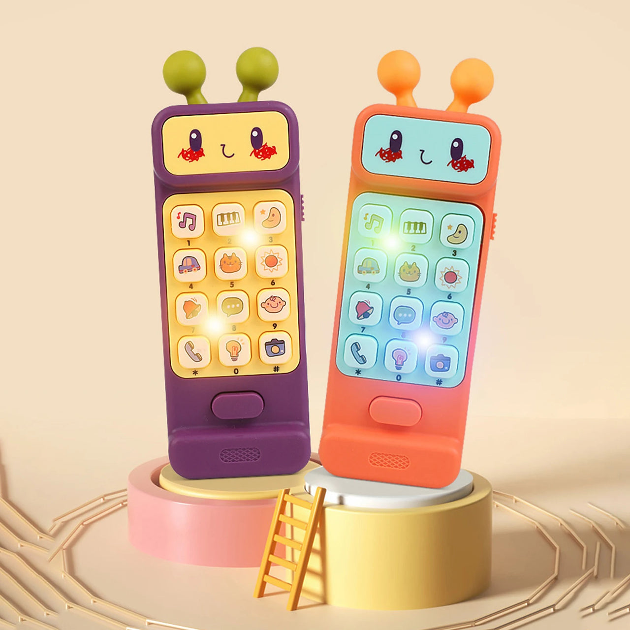 Robot Shaped Kids Musical Puzzle Mobile Phone