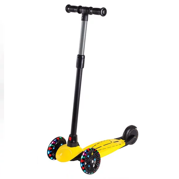 3 Wheels Dragon Scooter with Lights - Yellow