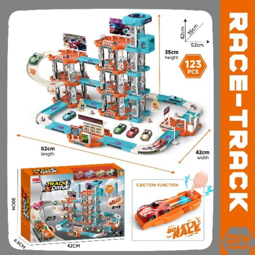 123Pcs DIY Manual Track x Drive Car Track Set