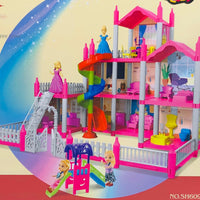 171Pcs DIY  Dream Villa Doll House
