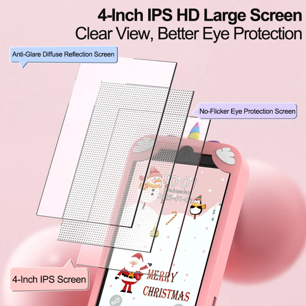 Kids High Quality Dual Camera Digital Touch Phone - Unicorn