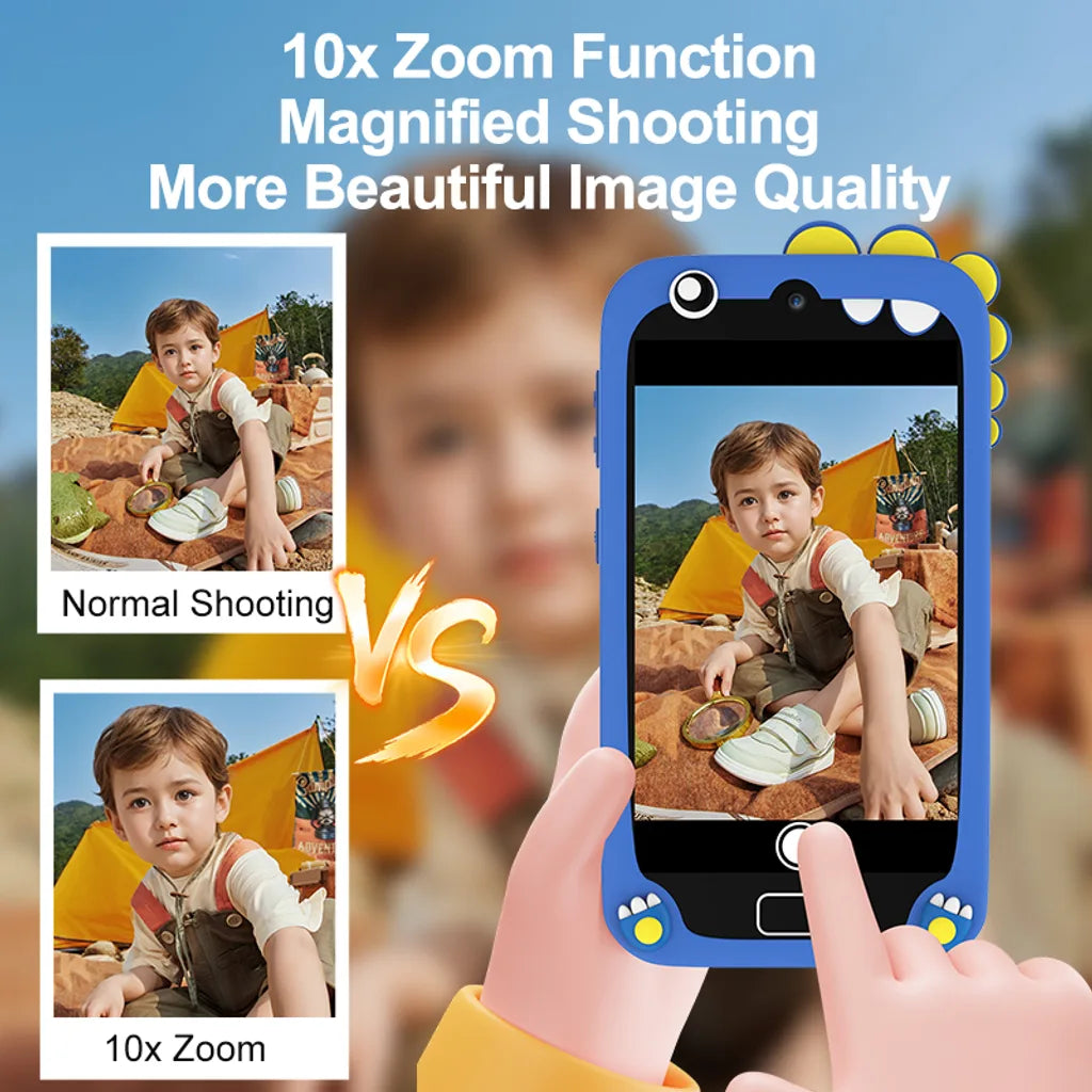 Kids High Quality Dual Camera Digital Touch Phone - Dinosaur