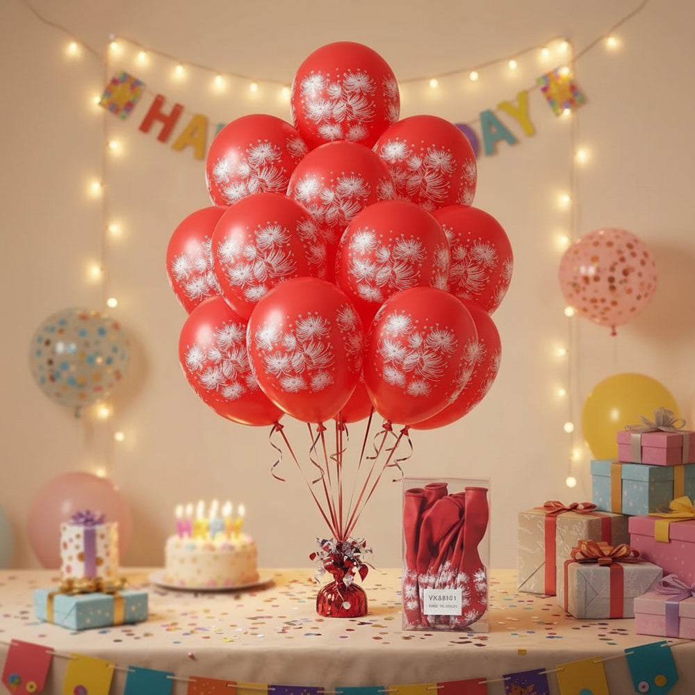 12Pcs Firework Latex Party Balloon