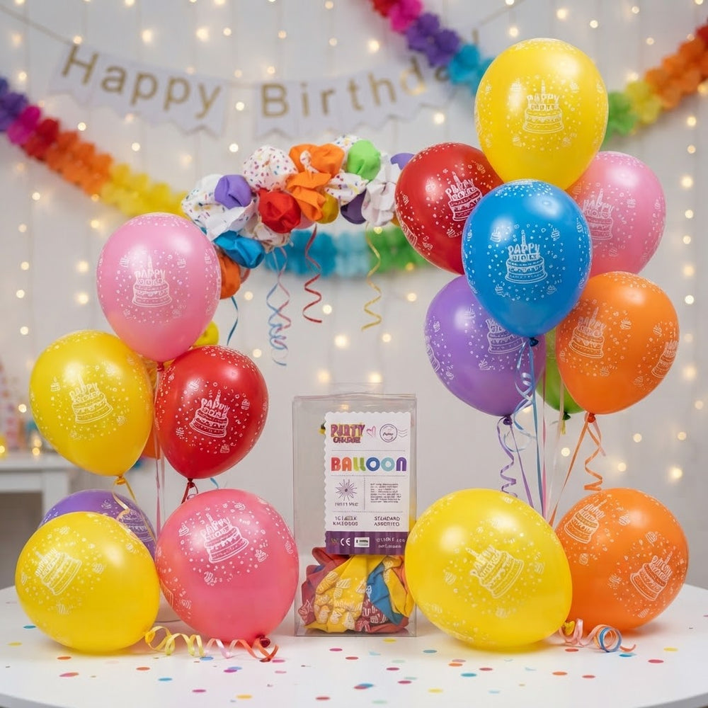 12Pcs Happy Birthday Latex Party Balloon 