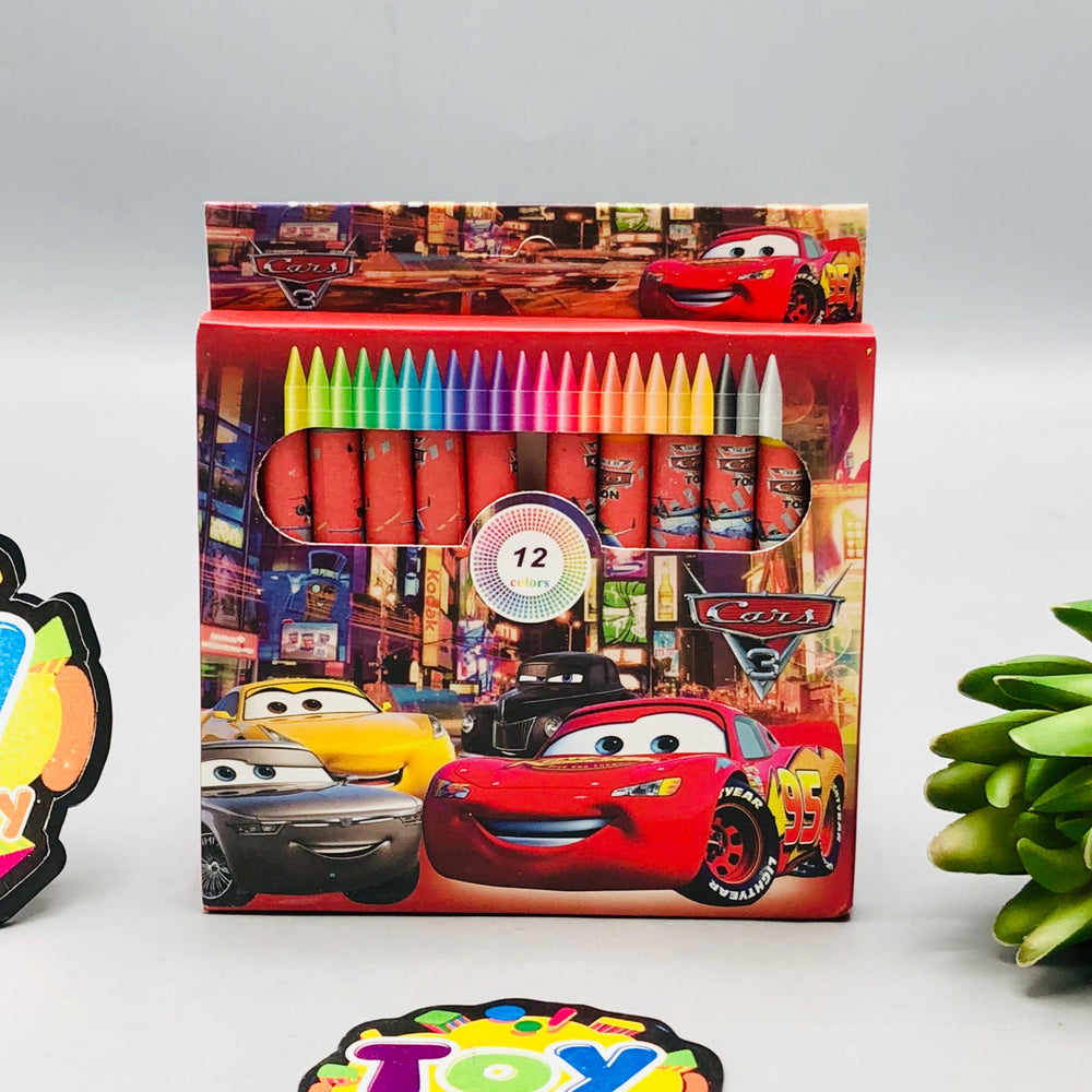 12Pcs Mini McQueen Themed Color Crayons