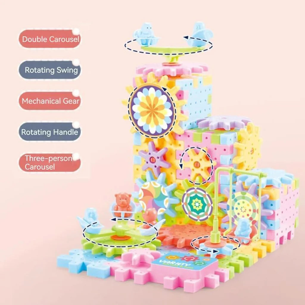 116Pcs DIY Electric Gear Spinning Building Blocks