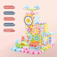 116Pcs DIY Electric Gear Spinning Building Blocks