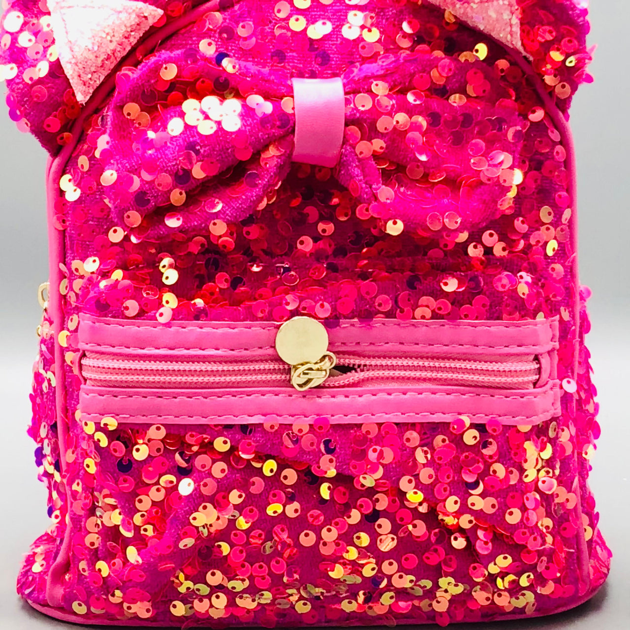 7.5* Inches Girls Fancy Kitty Backpack - Dark Pink