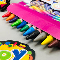 12Pcs Mini Spiderman Themed Color Crayons