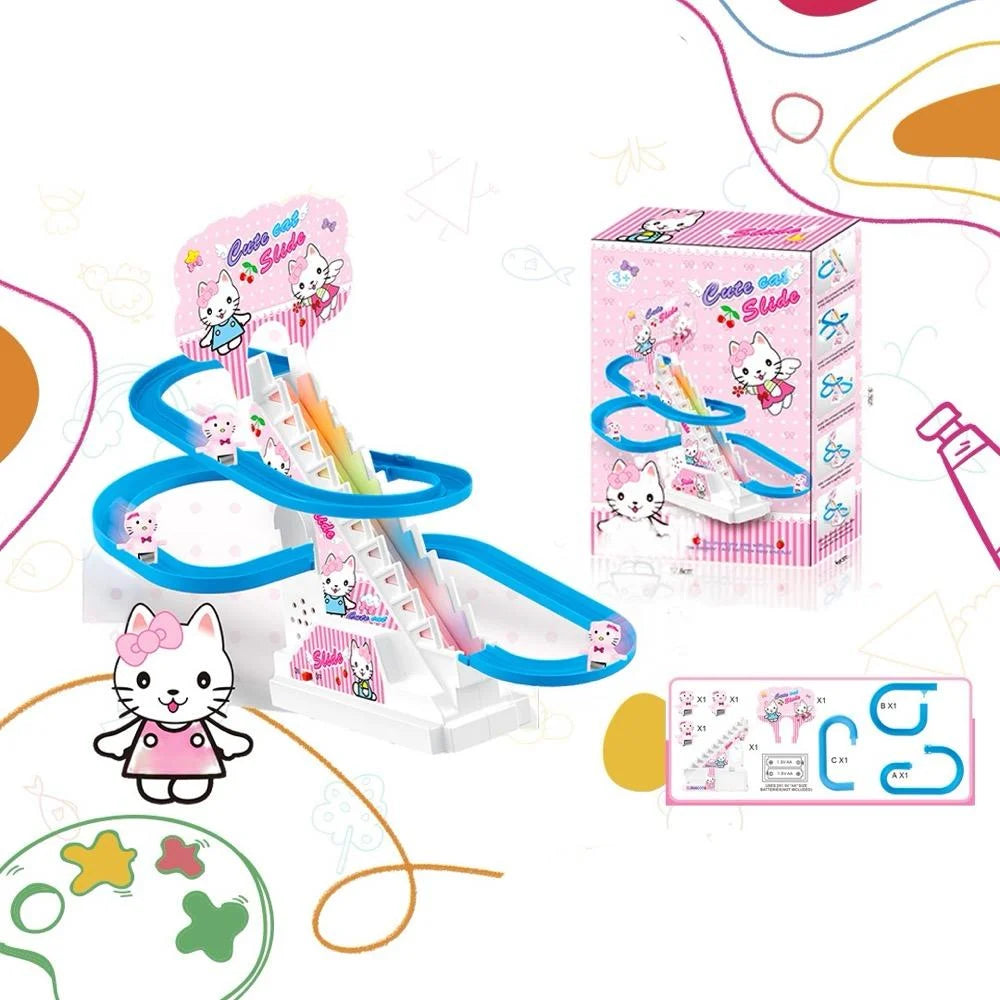 Electric Kitty Slide Racing Track Set With Lights & Music