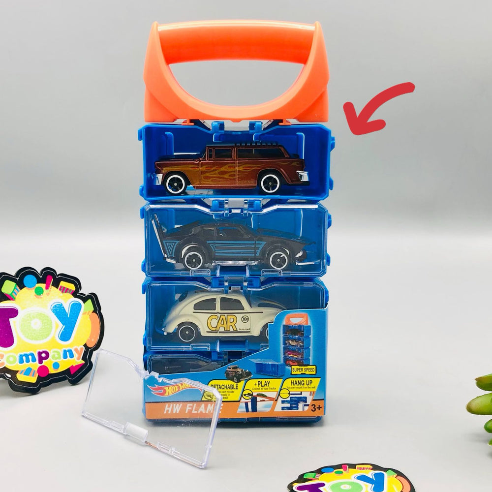 4Pcs Hot Wheel Diecast Cars with Display Racks - Damaged