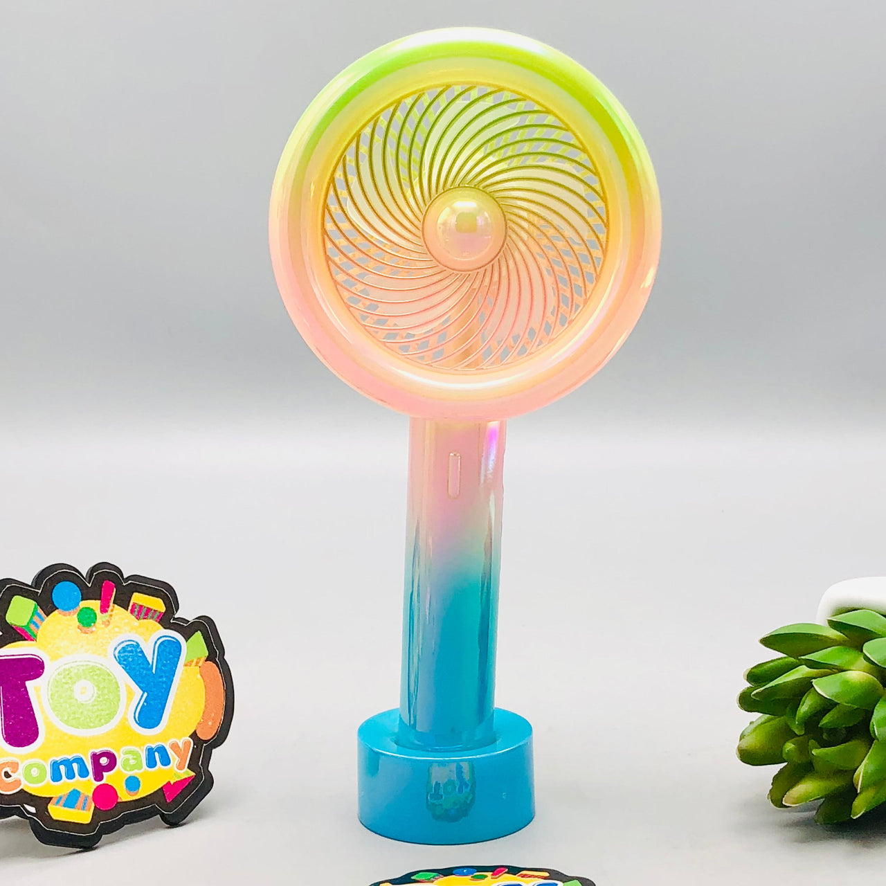 Rechargeable Colorful Desktop Fan With Lights