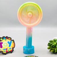 Rechargeable Colorful Desktop Fan With Lights