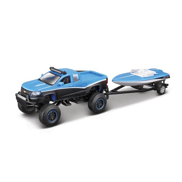 Maisto Diecast Chevrolet Pickup & Speedboat