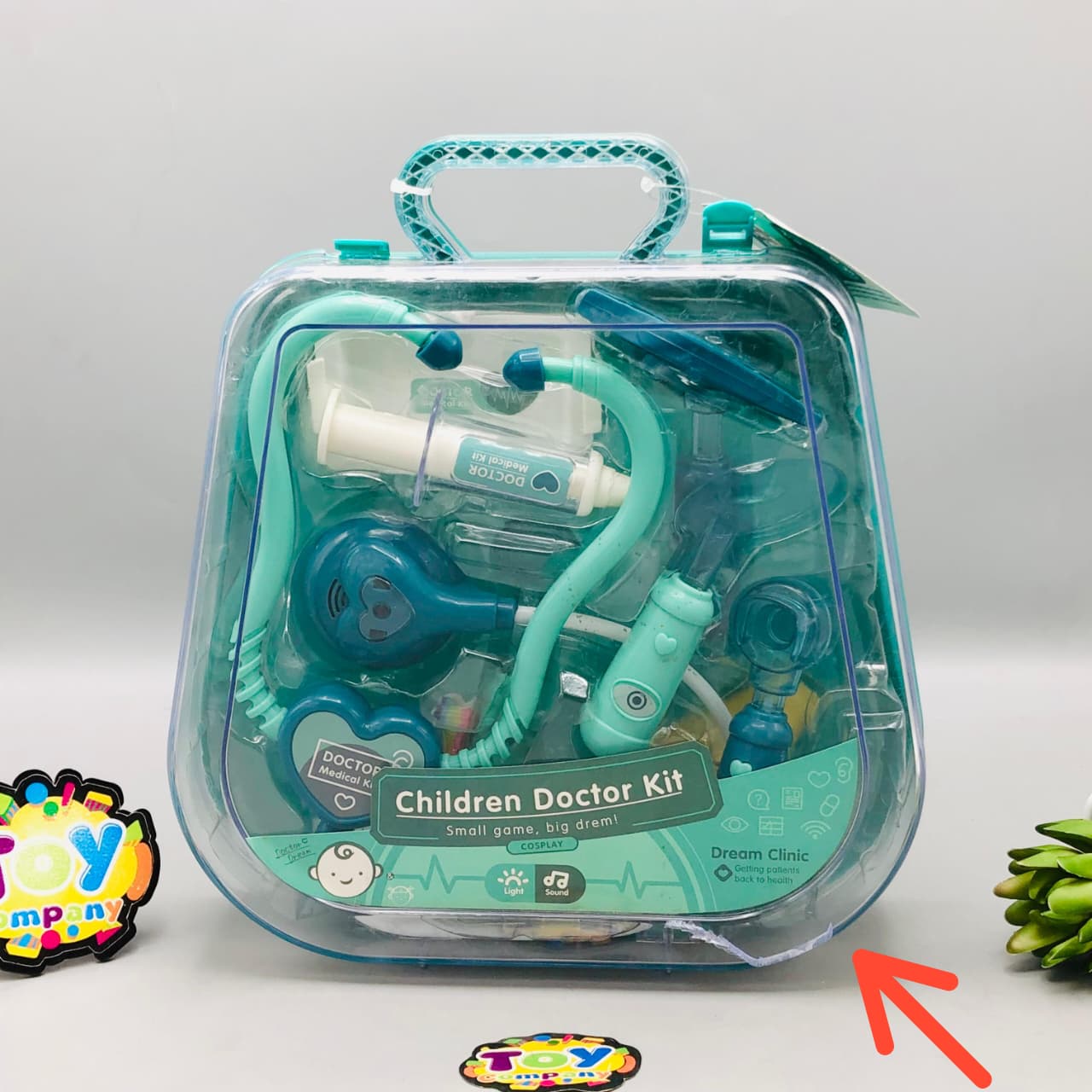 13Pcs Kids Pretend Play Doctor Kit With Acrylic Box - Minor Fault