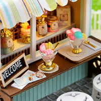 DIY Miniature Dessert Time Shop With LED Lights