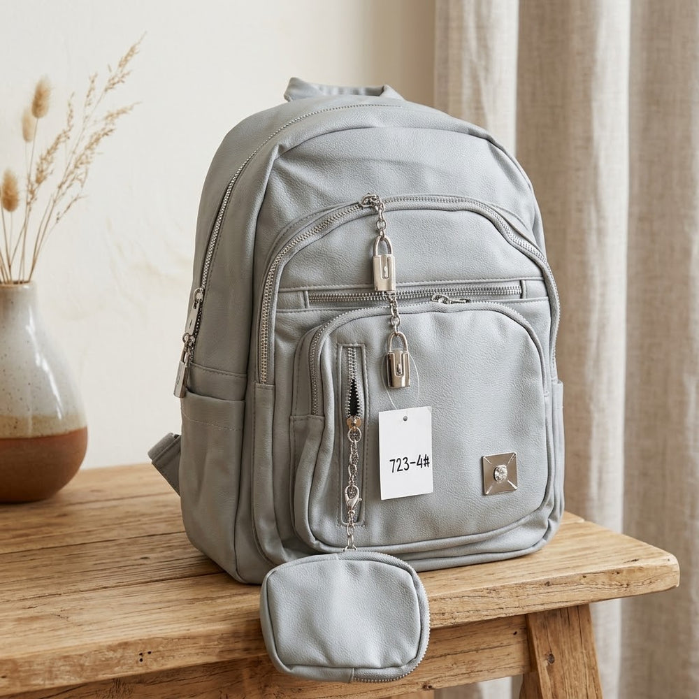 13 Inch Premium Girls Stylish Backpack - Gray