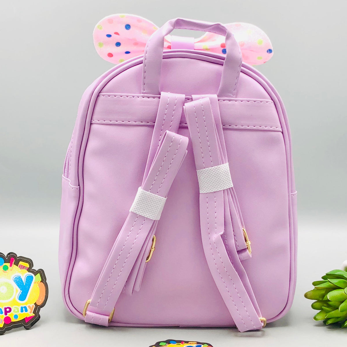 9* Inches Girls Fancy Flower Backpack - Purple